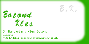 botond kles business card